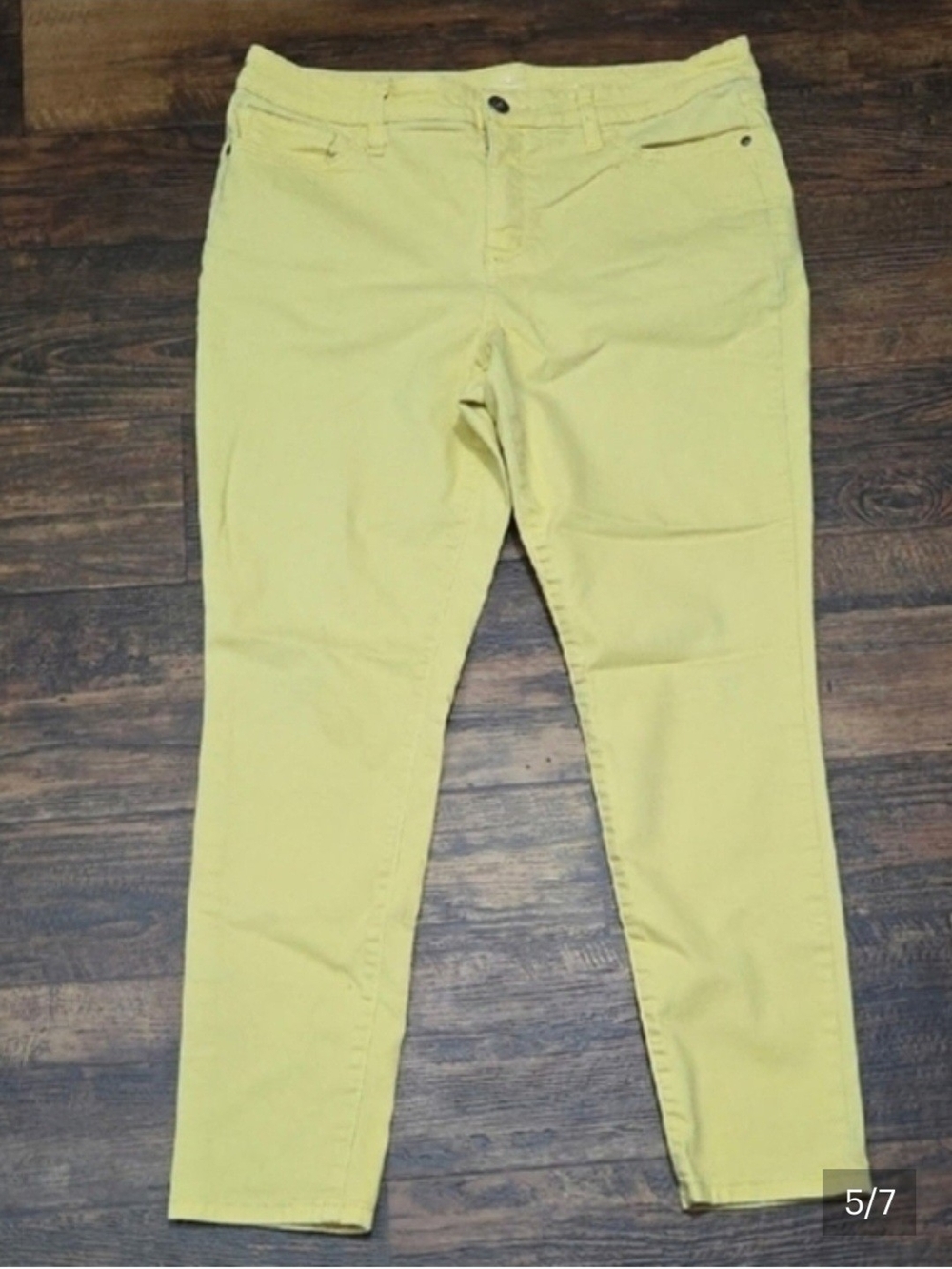St. John’s Bay Skinny Jeans in Pale Yellow